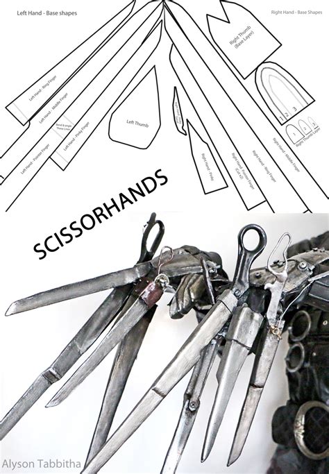 Edward Scissorhands Gloves Template